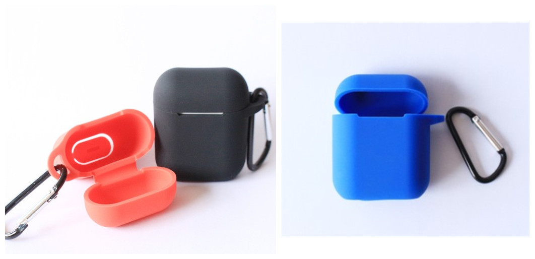 Silicone Airpods Case Portable with Carabiner