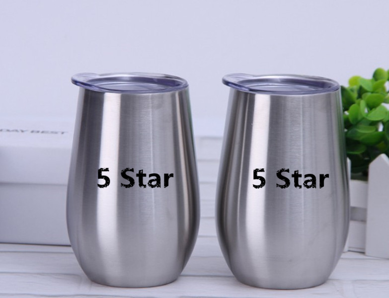 9 oz/12 OZ Egg Sharped Stainless Steel cup with lid