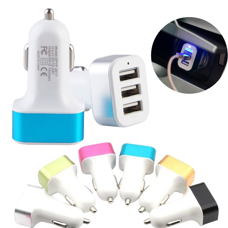 3-Port USB Fast Charging Car Charger
