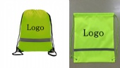 Relective safety stripe drawstring bag