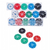 Round Plastic Game Tokens Poker Chips