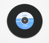 PVC Soft Glue Gramophone Record Coaster