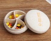 Wheat Straw Portable Pill Box