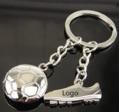 Soccer shaped keychain
