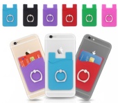 Silicone phone wallet with king ring