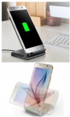 10W/5W Fast Wireless Charger Stand for phone (Black,silver)
