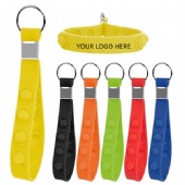 Silicone Pop Stress Reliver Keychain