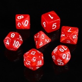 Colorful multi-sided board game dice set