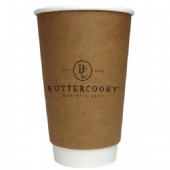 16 Oz Double Wall Disposable Coffeee Cups with Lids