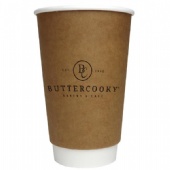 16 Oz Double Wall Disposable Coffeee Cups with Lids