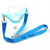Wine Glass Cup Holder Polyester Lanyards