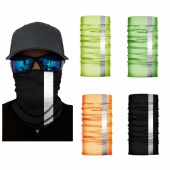 Reflective Stripe Safety Neck Gaiter Face Bandana
