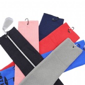 Microfiber Waffle Sports Towel with Carabiner