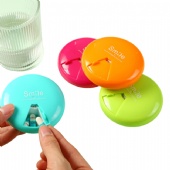 Portable Weekly Pill Organizer Rotatable Box