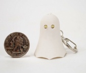 LED GHOST KEYCHAIN ,Light Sound  Key Chain Ring Halloween