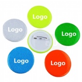 Reflective tinplate badge