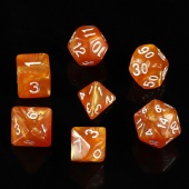 Colorful multi-sided board game dice set