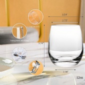 12oz Stemless Wine Glasses